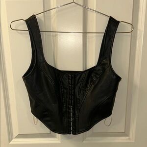 Windsor Black Sleeveless Bustier Crop Top